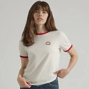 Wrangler Ringer Tee - White/Red